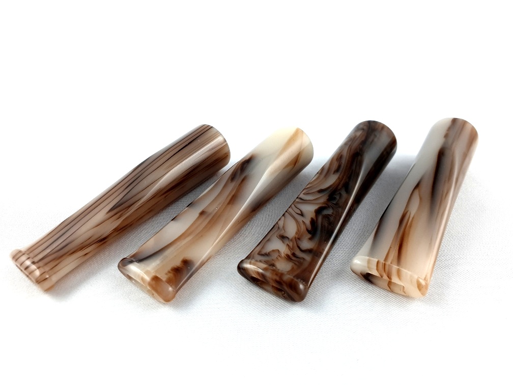 Akrylový náustek hnědo/šedý