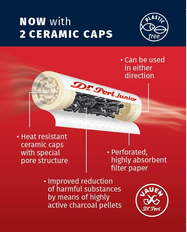 Filtry do dýmky Vauen 180ks - 9mm