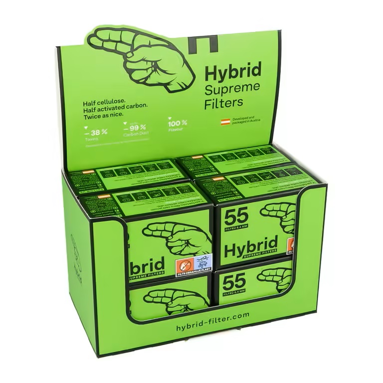 Cigaretové filtry Hybrid Supreme, 6,4mm