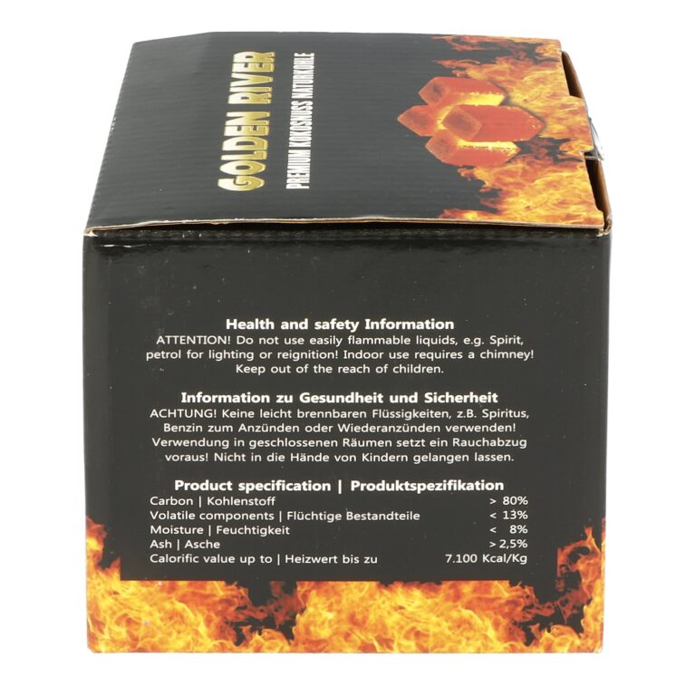 Uhlíky do vodní dýmky Golden River Premium, kokosové, 1kg