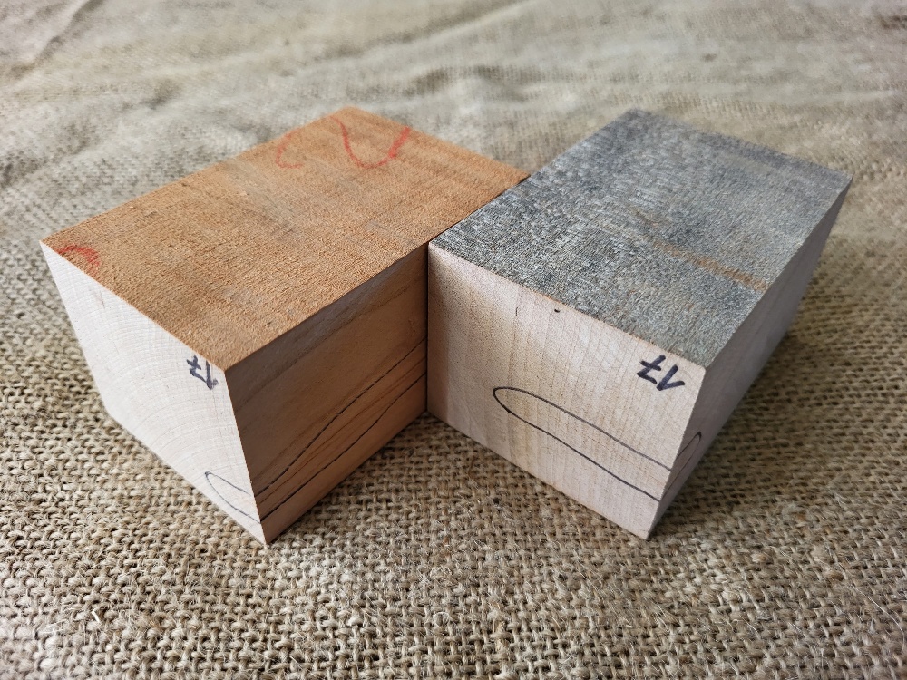 Přířezy z Americké třešně s prasklinami 2ks (AT17)