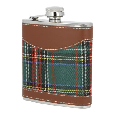 Placatka nerezová + pohárek sada Tartan