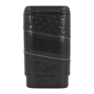 Pouzdro na 3 doutníky Spin, kožené, černé, 145mm