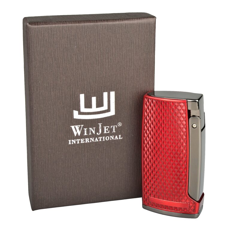 Doutníkový zapalovač Winjet Triple červený s vyštípávačem