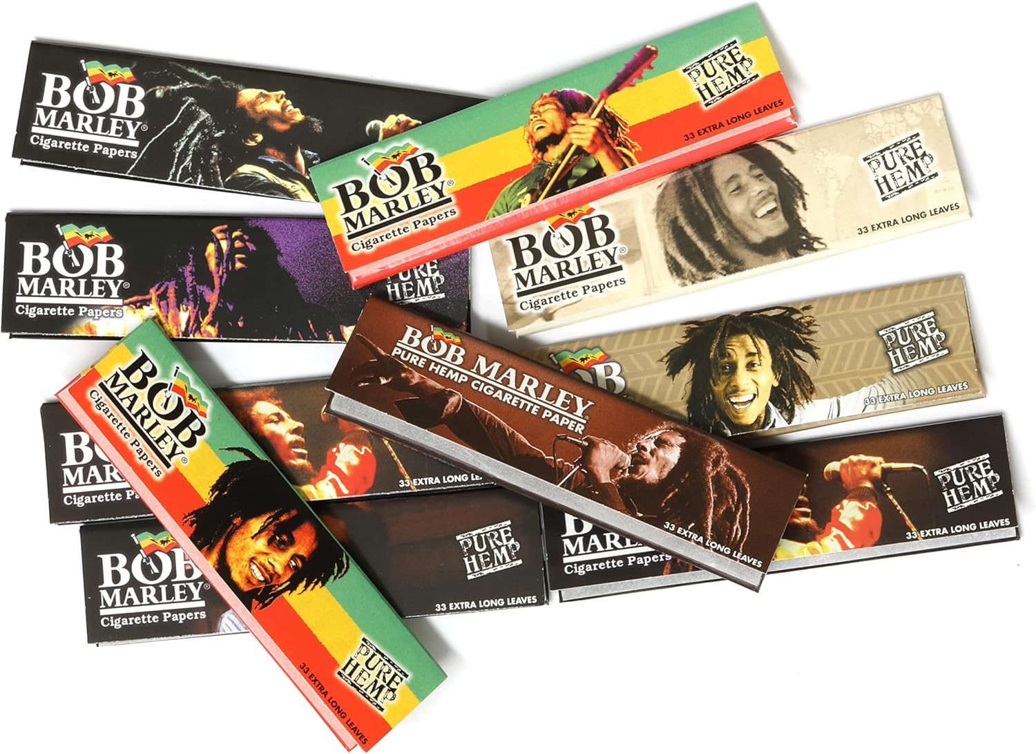 Konopné cigaretové papírky Bob Marley. Extra long 1ks