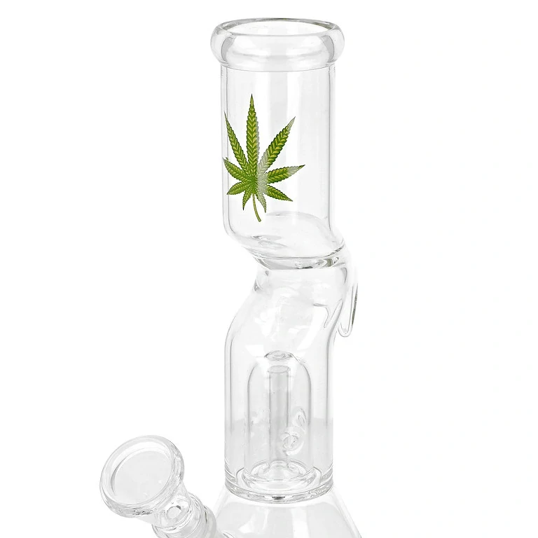 Skleněný bong s perkolací Tribal Transparent, 27cm