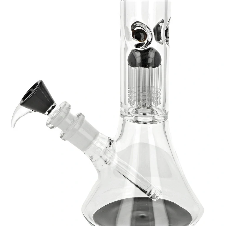 Skleněný bong s perkolací Grace Glass Black Tree, 28cm