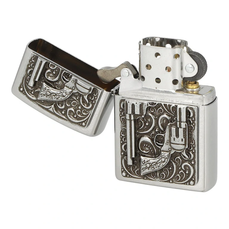 Zapalovač Zippo Revolver Emblem, broušený