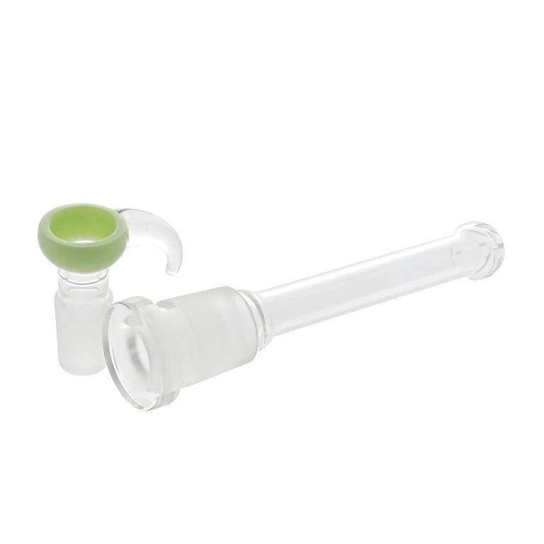 Skleněný bong s perkolací Grace Glass Golden Line Green Stripes, 38cm