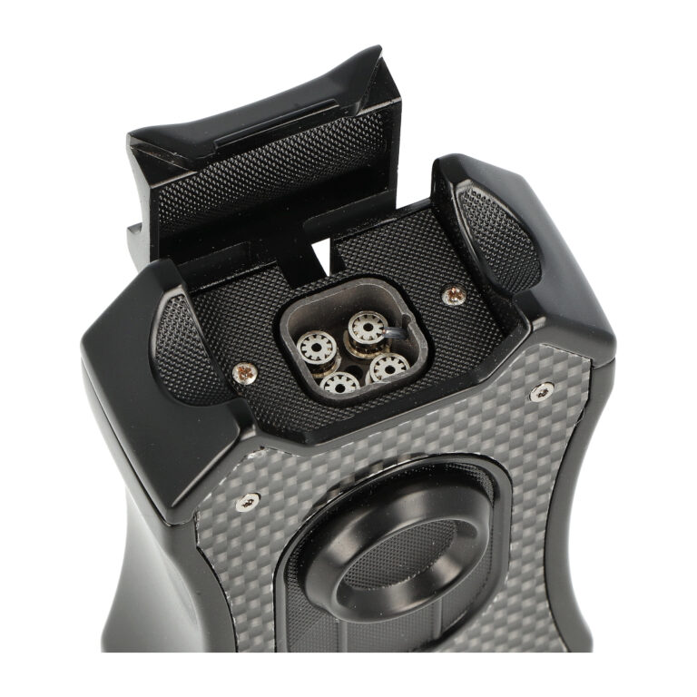 Doutníkový zapalovač Winjet Gladiator 4xJet, black real carbon