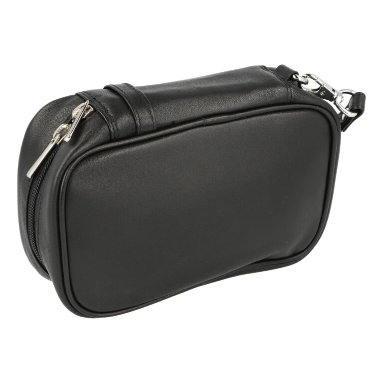 Pouzdro na 3 dýmky etue, černé kožené