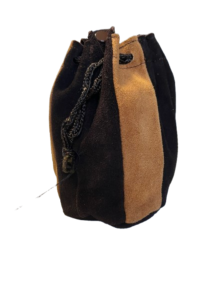 Pytlík na tabák, kůže černo-béžová