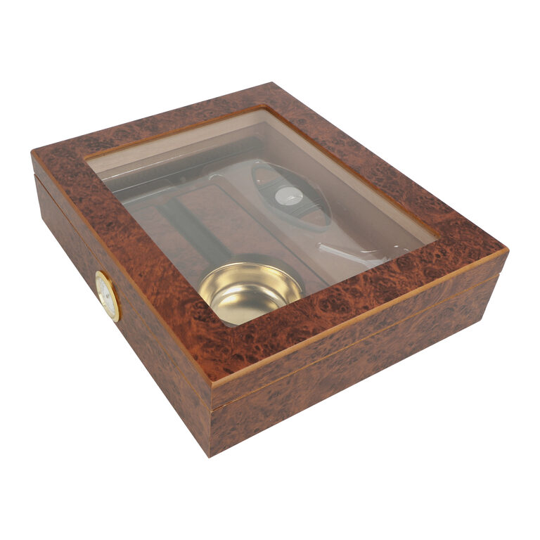 Humidor na doutníky Set 15D hnědý, 26x22x7cm