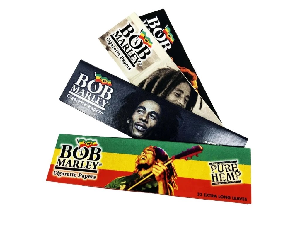 Konopné cigaretové papírky Bob Marley. Extra long 1ks