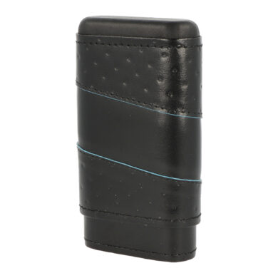 Pouzdro na 3 doutníky Spin, kožené, černé, 145mm