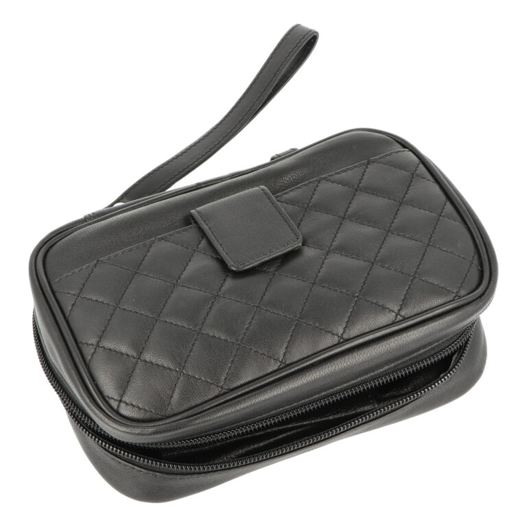 Pouzdro na 3 dýmky etue, černé kožené