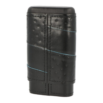 Pouzdro na 3 doutníky Spin, kožené, černé, 145mm