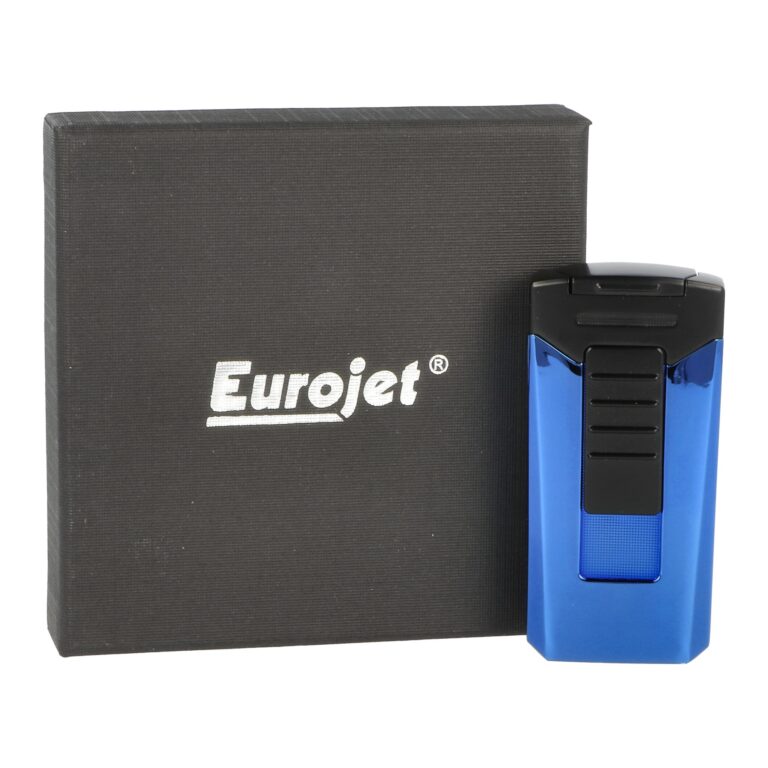 Doutníkový zapalovač Eurojet Race 2xjet, modrý