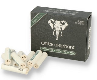 Filtry do dýmky White Elephant uhlíkové 9 mm
