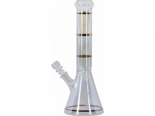 Skleněný bong čirý pruh 36cm