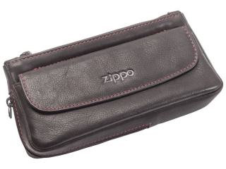 Pouzdro na 1 dýmky Zippo, hnědá kůže