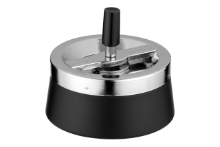 Cigaretový popelník otočný Angelo Black, kovový, 11cm