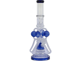 Skleněný bong s perkolací a čtyřmi filtračními komorani, 45 cm