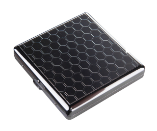 Cigaretové pouzdro Angelo silver/black, 20cig.