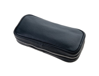 Pouzdro na 2 dýmky etue černé, kožené