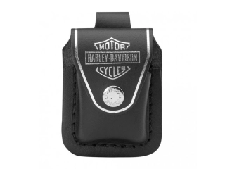 Kapsička Zippo na zapalovač s koženým poutkem, Harley Davidson