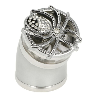 Drtič tabáku kovový Super Heroes Spider silver , 62mm