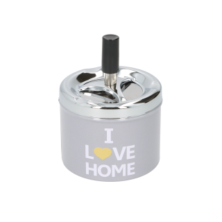 Cigaretový popelník kovový otočný Angelo I Love Home, 9cm