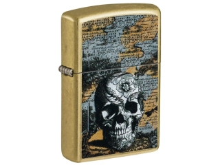 Zapalovač Zippo Floral Skull Design, broušený