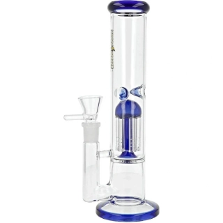 Skleněný bong s perkolací Super Heroes Straight Blue Ice+Perc., 25cm