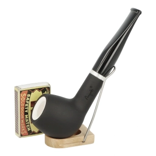 Dýmka Angelo Meerschaum II, black matt, ring, filtr 9mm
