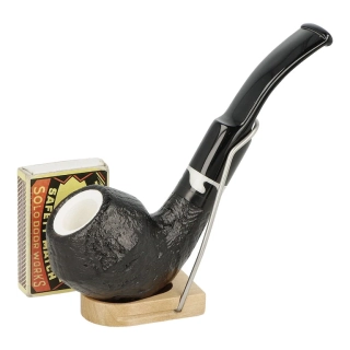 Dýmka Angelo Meerschaum III, black matt, ring, filtr 9mm