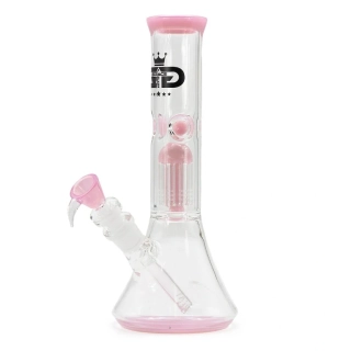 Skleněný bong s perkolací Grace Glass Pink Tree, 28cm