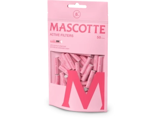 Cigaretové filtry Mascotte Pink Active Filters 6 mm, 50ks
