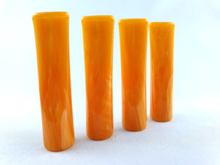 Akrylový náustek oranžový,žíhaný